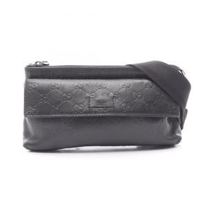 Gucci Guccissima waist bag, body leather, men's, black, 162916